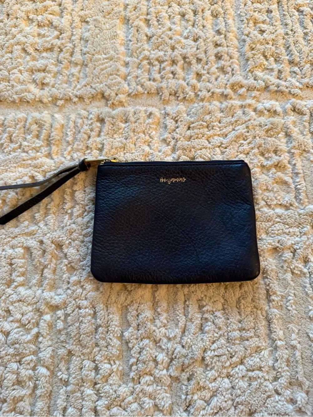 Aimee Kestenberg “Benjamin’s” Black Leather Wristlet Pouch